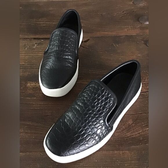 LOGO Lori Goldstein Slip-on Sneakers Embossed Croc - Picture 2 of 8